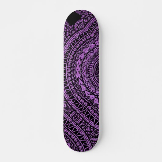 Modern zwart Tattoo Ikat Geometric Tribal Pattern Persoonlijk Skateboard (Voorkant)