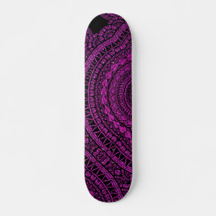 Modern zwart Tattoo Ikat Geometric Tribal Pattern Persoonlijk Skateboard