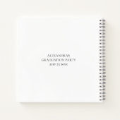 Modern Zwart Tekst Afstudeerder Naam Afstuderen Ga Notitieboek (Achterkant)