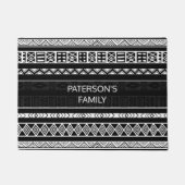 Modern zwart tribal patroon deurmat (Voorkant)