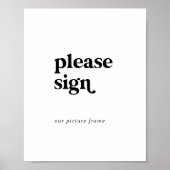 Modern Zwart Typografie Alternatief Gastenboek Poster (Voorkant)