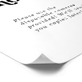 Modern Zwart Typografie Trouwfoto Bord Poster (Hoek)