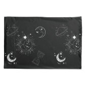 Modern zwart universum patroon voor hem kussensloop (Achterkant)