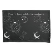 Modern zwart universum patroon voor hem kussensloop (Voorkant)