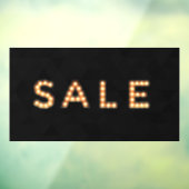 Modern zwart verkoop licht teken raamsticker (Vel 3)