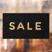 Modern zwart verkoop licht teken raamsticker (Vel 2)