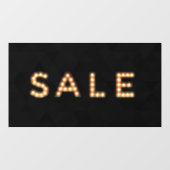 Modern zwart verkoop licht teken raamsticker (Vel)