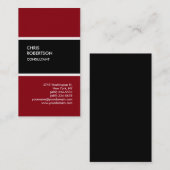Modern zwart, verticaal, uniek visitekaartje (Voorkant / Achterkant)