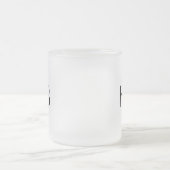 Modern zwart vet Initiaal Monogram Matglas Koffiemok (Center)