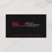 Modern zwart Visitekaartje (Achterkant)