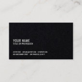 Modern zwart Visitekaartje (Voorkant)