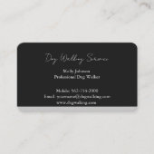 Modern zwart Visitekaartje met zilveren accent (Voorkant)