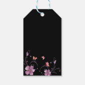 Modern Zwart Vlinders Vrijgezellenfeest Gift Label Cadeaulabel (Achterkant)