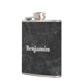 Modern Zwart voor hem Heupfles (Links)