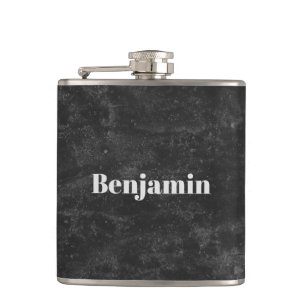 Modern Zwart voor hem Heupfles