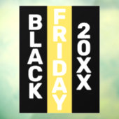 MODERN ZWART VRIJDAG BUSINESS LOGO DISPLAY 20XX RAAMSTICKER (Vel 3)