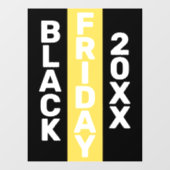 MODERN ZWART VRIJDAG BUSINESS LOGO DISPLAY 20XX RAAMSTICKER (Vel)