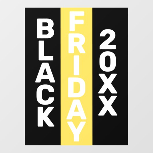 MODERN ZWART VRIJDAG BUSINESS LOGO DISPLAY 20XX RAAMSTICKER (Vel)