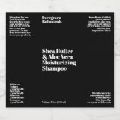 Modern zwart waterdicht cosmetica flesetiket sparkling wijnetiket (Enkel label)