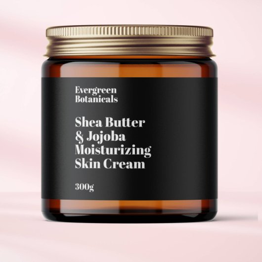 Modern zwart waterdicht cosmetica potje label waterfles etiket