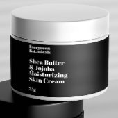 Modern zwart waterdicht cosmetica potje label waterfles etiket