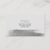 Modern Zwart Waterverf Abstract Elegant Cool Visitekaartje (Achterkant)