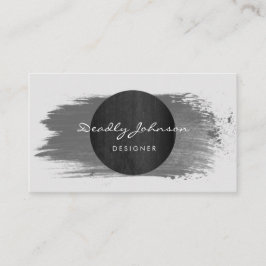 Modern Zwart Waterverf Abstract Elegant Cool Visitekaartje