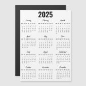 Modern Zwart Wit 2025 Kalender Voljaar Uitzicht (Voorkant / Achterkant)