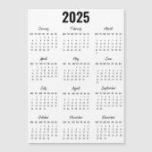 Modern Zwart Wit 2025 Kalender Voljaar Uitzicht (Voorkant)