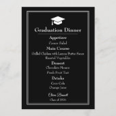 Modern Zwart & Wit 2026 Afstudeer Menu (Voorkant)