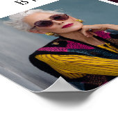 Modern Zwart Wit 60e Verjaardag 4 Foto Welkom Poster (Hoek)