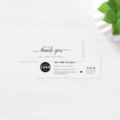 modern zwart-wit | aangepaste logo bedankt mini visitekaartjes (Bureau)