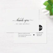Modern zwart-wit | Aangepaste Logo Hartelijk dank Visitekaartje (Bureau)