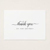 Modern zwart-wit | Aangepaste Logo Hartelijk dank Visitekaartje (Voorkant)