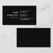 Modern zwart wit aantrekkelijk Visitekaartje (Voorkant / Achterkant)