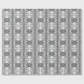 Modern zwart wit Abstract geometrisch patroon Cadeaupapier (Vlak)