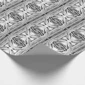 Modern zwart wit Abstract geometrisch patroon Cadeaupapier (Hoek)