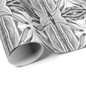 Modern zwart wit Abstract geometrisch patroon Cadeaupapier (Rol Hoek)