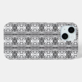 Modern zwart wit Abstract geometrisch patroon Case-Mate iPhone Case (Achterkant (horizontaal))
