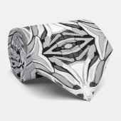 Modern zwart wit Abstract geometrisch patroon Stropdas (Opgerold)