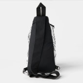 "Modern zwart & wit Abstract" gesneden naaizak Sling Bag (Achterkant)