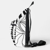 "Modern zwart & wit Abstract" gesneden naaizak Sling Bag (Rechts)