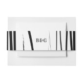 Modern Zwart Wit Abstract Huwelijk 5x7 Uitnodigingen Wikkel (Voorkant Voorbeeld)