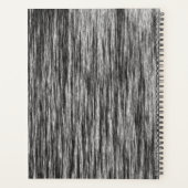 Modern zwart-wit abstract lijnpatroon planner (Achterkant)