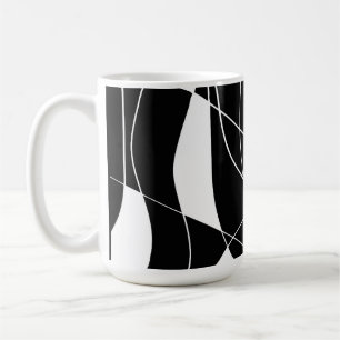 modern zwart-wit abstract patroon koffiemok