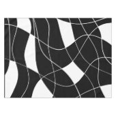modern zwart-wit abstract patroon tafelkleed (Voorkant (Horizontaal))