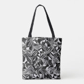 Modern zwart-wit Abstract patroon Tote Bag (Achterkant)