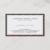 Modern zwart-wit Abstract patroon Visitekaartje (Achterkant)