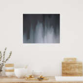 Modern zwart-wit Abstract Poster (Keuken)