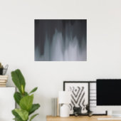 Modern zwart-wit Abstract Poster (Thuiskantoor)